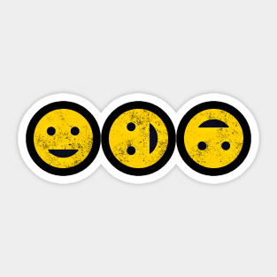 Smiley face rolling Sticker